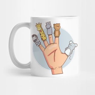 Puppets Finger Cute Animals Mug